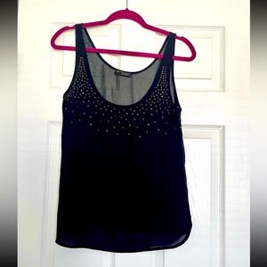 Zara black sheer top